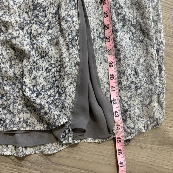 Valette Silk Sleeveless Halter Neck Maxi Dress Sz 2 Gray White Boho Peasant - Picture 7 of 12